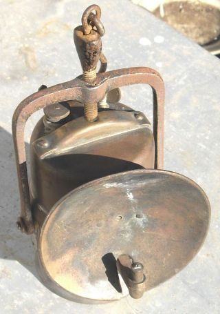 Vintage Carbide Miners Lamp.  (leeds Engineering)