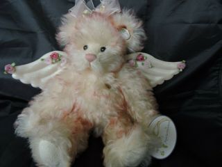 Vintage Knickerbocker Toy Company " Heavenly Blushed " Mohair Angel Teddy Bear