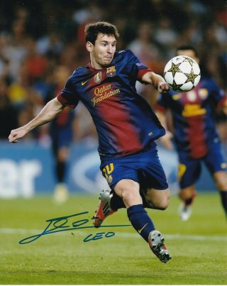 Lionel Messi Signed Autographed 8x10 Photo Barcelona Fc Argentina Leo