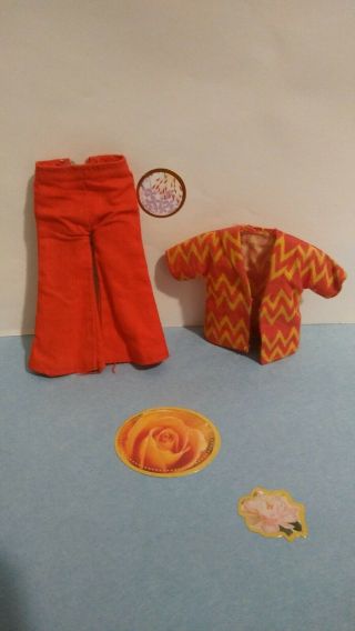 Vintage Topper Dawn/pippa Dolls " Boy Pants Outfit Red And Yellow