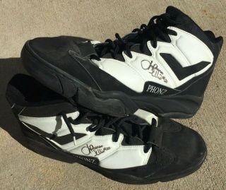 Laphonso Ellis “phonz” Denver Nuggets Signed / Autographed Game Worn /used Shoes