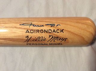 Willie Mays Autographed Bat Adirondack Personal Signature Model Psa/dna Auth.