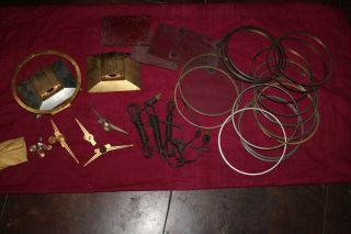 Misc.  Vintage Jefferson Mystery Golden Hour Clock Parts