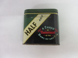 Vintage Advertising Half And Half Collapsible Vertical Pocket Tin Tobacco M - 23