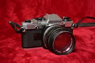 Vintage Olympus Om - 10 35mm Slr Film Camera W/ G.  Zuiko Auto - S 50mm F/1.  4 Lens