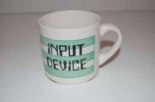 Vintage 1984 Computer Wet Ware Coffee Mug " Input Device "