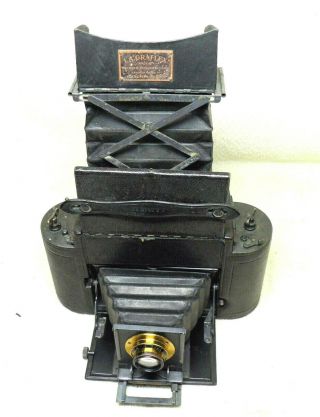 Antique 1a Graflex Autographic Camera W/brass Taylor & Hobson 5 Inch Cooke Lens