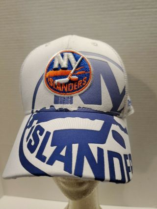 York Islanders Nhl Hockey Reebok Flex Fit Mesh Small Medium Hat Cap