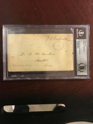 Ex - President James A.  Garfield Autograph Envelope Around “1880”beckett Certified