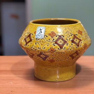 Vintage Pottery Bitossi Erica Italy Aldo Londi “spagnolo” Vase Mid Century