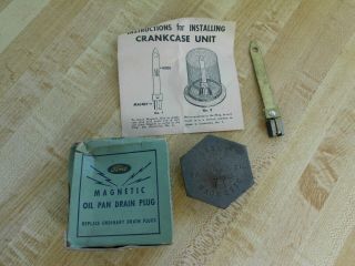 Vintage Nos Ford 1942 - 46 Magnetic Oil Pan Drain Plug