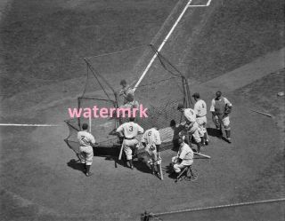 1932 Lou Gehrig - Babe Ruth York Yankees Al Hof Batting Cage 8x10 Photo