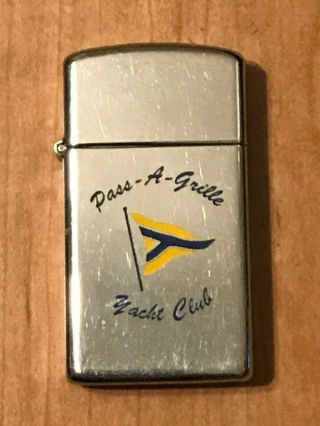 All 1981 Slim Zippo Lighter - Pass - A - Grille Yacht Club