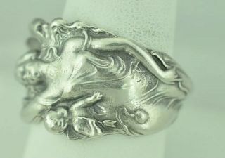 REED AND BARTON LOVE DISARMED STERLING SILVER RING Old OOAK.  SIZE 8  3