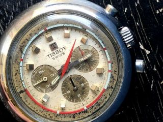 Vintage TISSOT T12 Chronograph Lemania 873 Stainless Steel 44mm FULLY 2