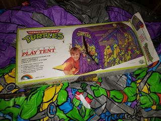 Tmnt Teenage Ninja Turtles Vintage Slumber Play Tent W Box Complete 1990