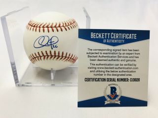 Chase Utley Signed Rawlings Oml Baseball With Beckett Authentication