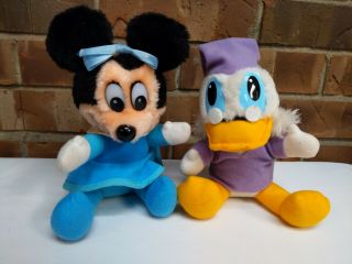Vintage Mickeys Christmas Carol Minnie Mouse & Scrooge Mcduck Plush/stuffed Toy
