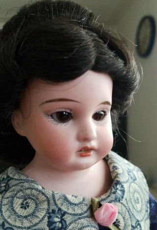 Antique Armand Marceille 16” Doll 3200 Bisque Head Shoulders Cloth Body