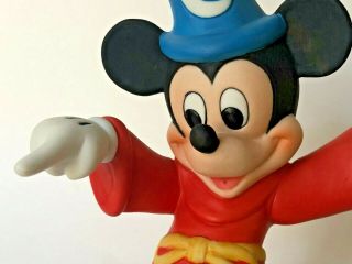 Vintage Disney Mickey Mouse Fantasia Sorcerer Porcelain 8 " Statue Magic