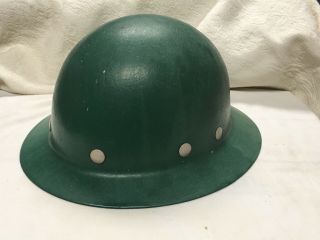 Old Vintage 1950 - 1960s Hard Hat - Superglass Fiber Metal - Daniel Construction Co