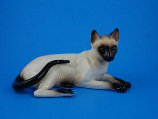 Vintage Shafford Seal Point Siamese Cat Figurine 1967 Ceramic Japan