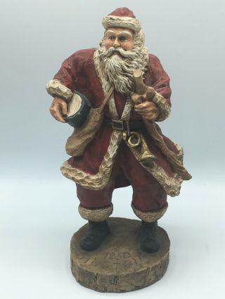 Wood World Santa - Austria Vintage 10” Tall Hand Crafted In Virginia Usa