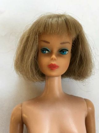 1958 Barbie Doll American Girl Ash Blonde Made In Japan