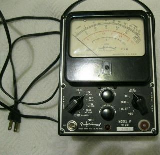 Vintage Nri Professional Model 11 Vtvm Meter National Radio Institute