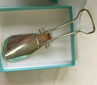 Vintage Tiffany & Company Solid Sterling Silver Shoe Horn And Pouch Box Bag