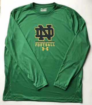 Notre Dame Fighting Irish Football Under Armour Long Sleeve Loose Shirt Size L