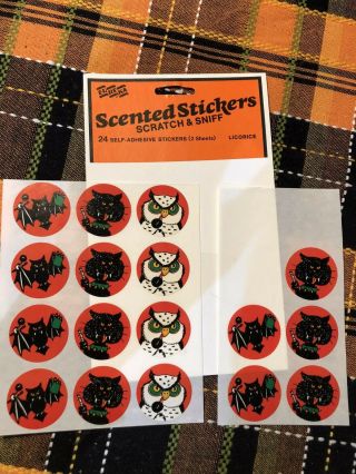 Vintage Eureka Halloween Scratch & Sniff Stickers Opened Pack Of 17 Stickers