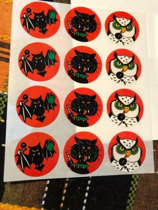Vintage Eureka Halloween Scratch & Sniff Stickers Opened Pack of 17 Stickers 2