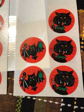 Vintage Eureka Halloween Scratch & Sniff Stickers Opened Pack of 17 Stickers 3