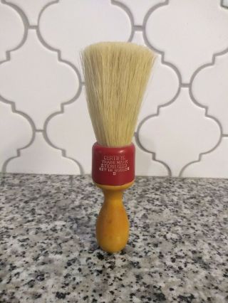 Vintage Certifyd Shaving Brush No.  5 Sterilized Rubber Set Red & Wood 6.  5” Usa