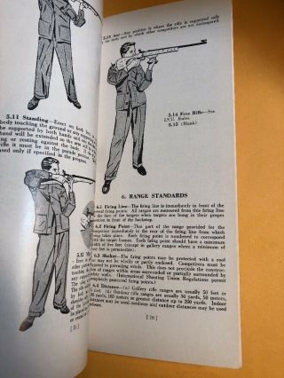 Vintage 1966 NRA National Rifle Association Pamphlet Smallbore Rifle Rules 3