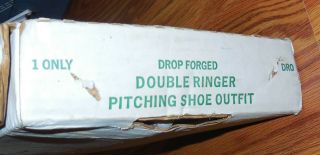 Vintage Diamond Double Ringer Pitching Horseshoes w instructions 3