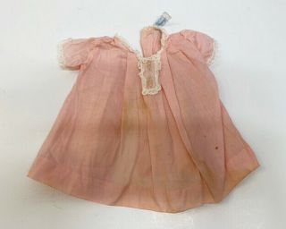 Vintage Tagged Madame Alexander 12 " Baby Doll Dark Pink Dress Clothes
