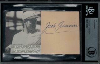 Jack Fournier D.  1973 Signed Cut Auto Bas Baseball Brooklyn Ny Yankees Cardinals
