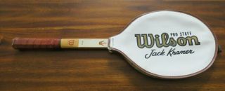 Vintage Wilson The Jack Kramer Autograph Speed Flex Tennis Racquet,  4 3/8 Light