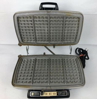 Vtg Ge General Electric 14g44t Waffle Baker/maker/iron Grill (60s) Mid Century