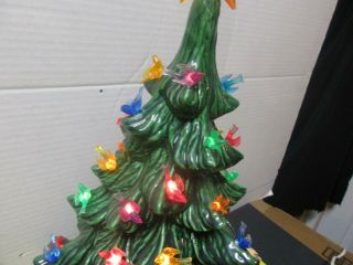 Large Vintage Ceramic Christmas Tree with Birds 21 