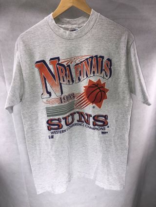 Vtg 90s Phoenix Suns T - Shirt Large Single Stitch 1993 Nba Finals