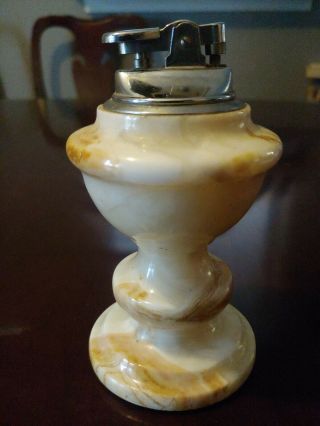 Special Marble Decorative Table Cigarette Lighter Collectible Vintage Antique