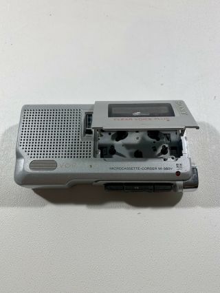 Vintage Sony M - 560V Microcassette Recorder VOR Clear Voice Plus W/ Blank Tape 2