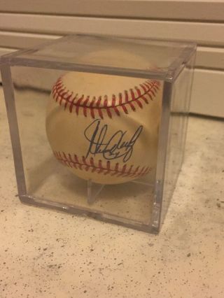Manny Ramirez Autographed 1999 Mlb Ball Clubhouse Signature Indians Red Sox