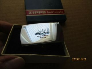 Vintage Zippo Belt Buckle W/box: Uscgc Primrose Wli - 316