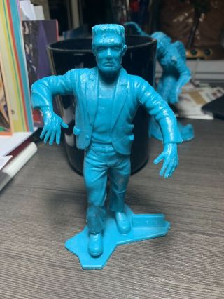 Vintage Marx Universal Monster Frankenstein Blue 6”
