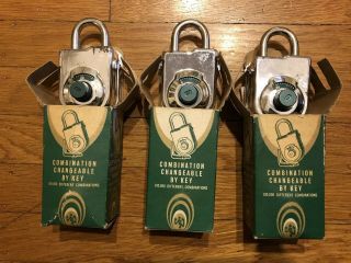 Sargent & Greenleaf Combination Lock 8077a S&g Changeable Vintage Padlock Key