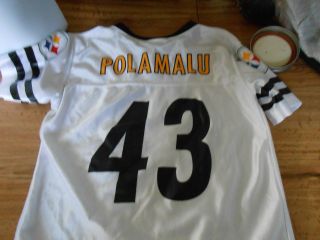 Nfl Apparel Pittsburgh Steelers Troy Polamalu Youth Kids M Medium 5 - 6 Jersey